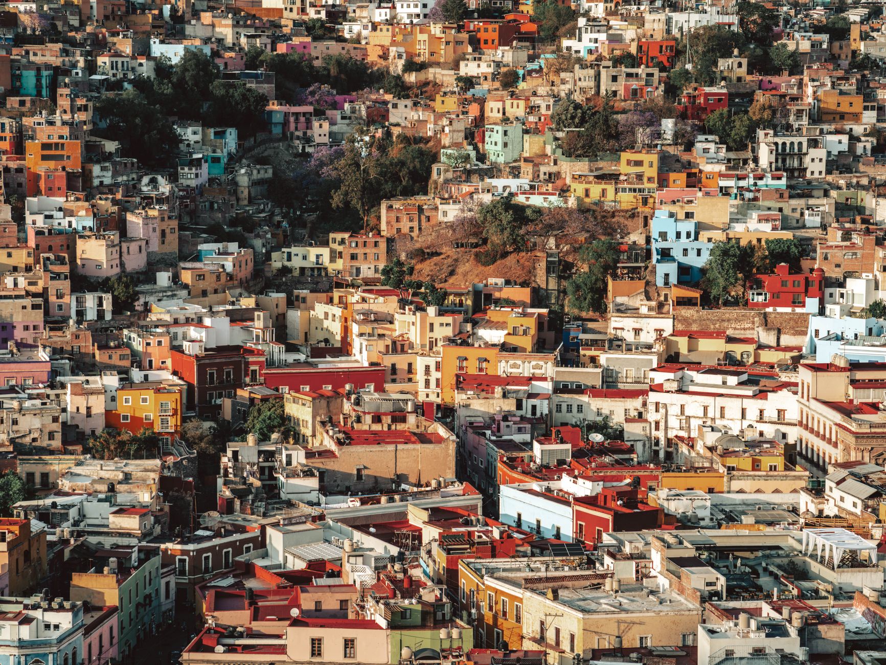 Callejones color pastel de Guanajuato